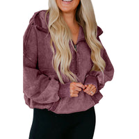 Loose Casual Style Large Pocket Patchwork Sweatshirt