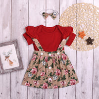 Girl Floral Floral Skirt Set