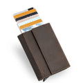 Black Angel Retro Crazy Horse Leather RFID Anti-theft Card Holder