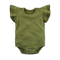 Children's Clothing Candy Color Ruffled Girls' Onesie Baby Romper