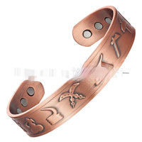 Amazon Cross-Border Retro Magnetic Unisex Solid Copper Energy Bracelet