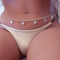 Butterfly Women's Chain Belt Cute Butterfly Belly Button Chain