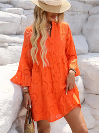 Womens Hollow-Out Casual Loose Dress