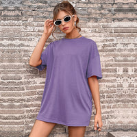 Women's Round-neck Solid-color Short-sleeve Top