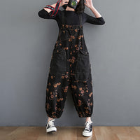 New Large Women's Wide Leg Jumpsuit Retro Fashion Loose