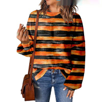 3D Digital Printing Pattern Shading Fashion Trend Round Neck Sweater