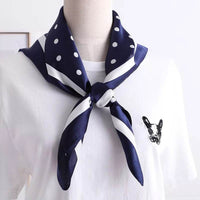 Satin bow tie bow point small silk scarf