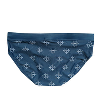 Men's Lace-Up Geometric Print Swim Briefs