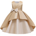 Children's Dress Big Bow Sleeveless A-line Skirt New Color Matching Evening Dress Piano Performance Dress Cute Princess Skirt