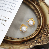 French-style Asymmetric Retro Non-Fading Titanium Steel Earrings For Women
