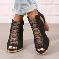 Fashion Large Size Women's Chunky Heel Shoes High Heel Sandals
