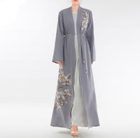 Embroidered Cardigan Dubai Dress