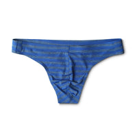 Men's Ice Silk Underwear Stripe Low Waist One-piece