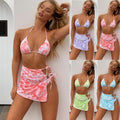Tie-dye ladies split swimsuit