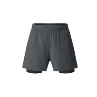 Summer Men's Sports Double-layer Shorts Running Fitness High Elastic