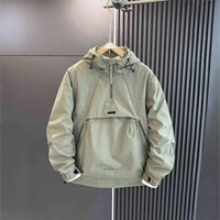 Submachine Jacket With Half Zipper Pullover Hood