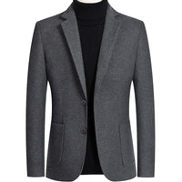 Autumn And Winter Solid Color Short Wool Woolen Men's Suit