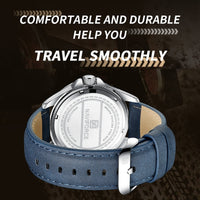 NAVIFORCE Brand Men Fashion Quartz Watches Male Leather Stra
