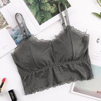 Ice Silk Thread Wrapped Chest Bottoming Underwear With Chest Pad Tube Top