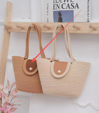 Simple shoulder bag-Beige-9 * 24 *37cm-1 piece