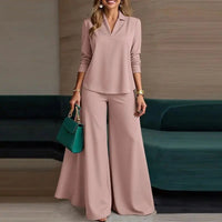 Womens Stylish And Minimalist Long-sleeve Set