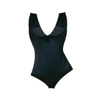 Solid color skinny backless swimsuit