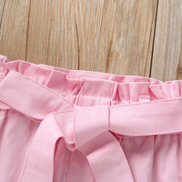 Printed two piece short skirt with flying sleeves