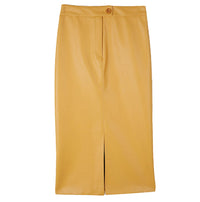 Fashionable High-waisted Figure-flattering Mid-length Skirt