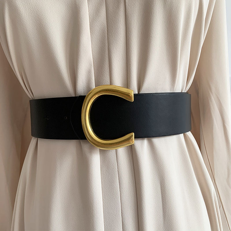 Black Women's Accessories Female Wide Belt