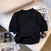 Design Sense Hollow-out Elegant Short Knitwear
