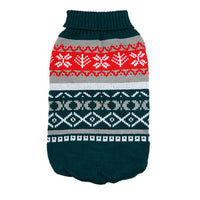 Pet Sweater Leaf Pattern Lapel Sweater