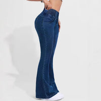 Stretchy Fashionable Flared Pants For Yoga And Fitness