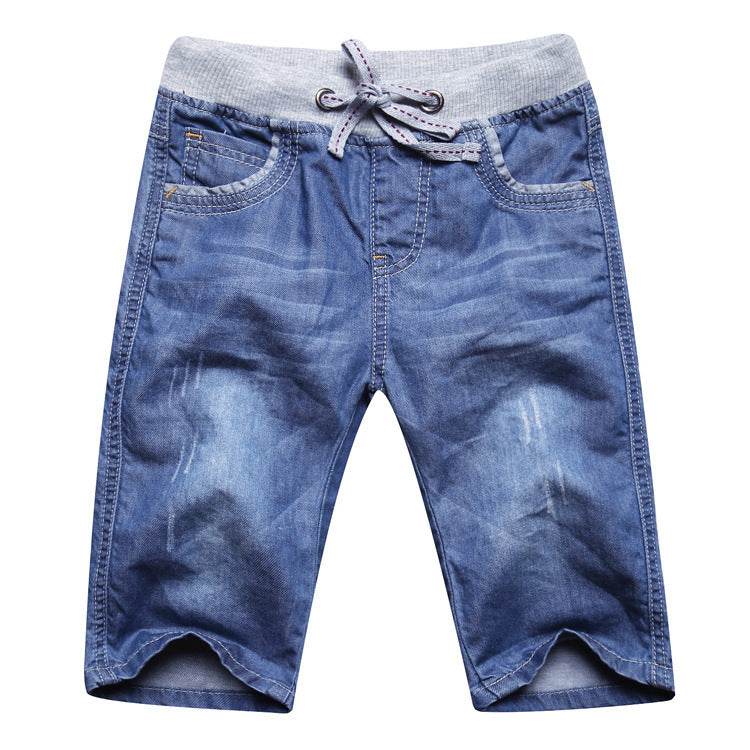 Simple And Versatile Casual Boys' Denim Capris