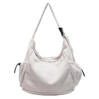 Corduroy Tote Women's Large Capacity Simple Messenger Bag