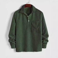 Solid Color Casual Men's New Long Sleeve Shirt