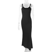 Summer New Slim-fit Draping Ribbed Camisole Dress