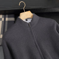 Men's Cashmere Sweater Casual Solid Colo Thickened
