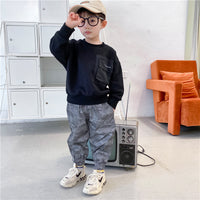 Children's autumn pocket workwear sweater