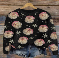 Needle Digital Printing 3D Round Neck Sweater Street Comfortable