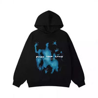 Hip-Hop Street Graffiti Hoodie Retro Casual Sports Brushed Hoody