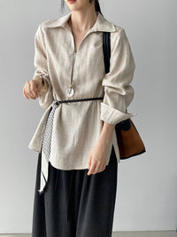 Two-piece Relaxed-fit Casual Pants Set For Women Straight-leg Pants For Women