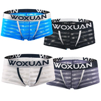 Men's Transparent Underwear Striped Boxers