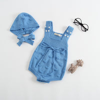 Thick wool handmade bubble overalls