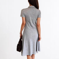 Women's Polo-Neck Short-Sleeve Dress
