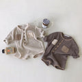 Spring And Autumn Waffle Jumpsuit Double Pocket Trendy Cute Onesie Japanese Romper Romper Romper