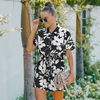 European And American Women's Print Jumpsuit