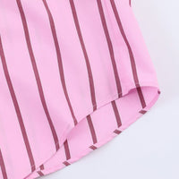 Women's Striped Fashionable Loose-fit Blouse Top