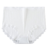 Women's High-waisted Panties Honeycomb Antibacterial Crotch Underwear Women's Cotton