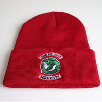 Knitted hat with embroidery