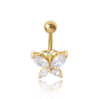 Fashion Butterfly Creative Body Jewelry Sexy Simple Geometric Handmade Micro-inlaid Belly Button Nails